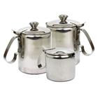 Conjunto Para Café 2 Bules 600ml Inox e Açucareiro Com Colher Inox - Hauskraft