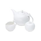 Conjunto Para Café de Porcelana Birds Branco 3 Peças Wolff