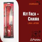 Conjunto Para Churrasco Faca Aço Inox Chaira Amolador Jatobá