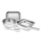 Conjunto para Cozinhar e Servir em Aço Inox 6 Peças Prata Tramontina - Tramontina