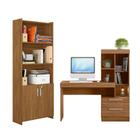 Conjunto Para Escritório 2 Peças com Mesa e Armário Notável Móveis