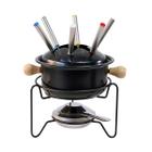 Conjunto para fondue esmaltado com 10 peças de aço
