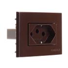 Conjunto para móvel móveis planejados com Tomada 10A 2P+T Marrom Brilhante Sleek Margirius