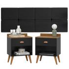 Conjunto Para Quarto Cabeceira Rubi 1.40 Cama Casal com 2 Mesas de Cabeceira Pérola New