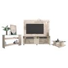 Conjunto para Sala de Estar Completo Wolfgang Calacata Off-White - Casa H