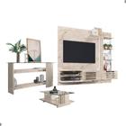 Conjunto para Sala de Estar Completo Zimmer Calacata Off-White - Mais de Casa