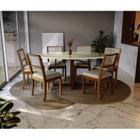 Conjunto para Sala de Jantar com Mesa Elma e 6 Cadeiras Caqui