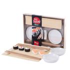 Conjunto Para Sushi Com 2 Pares De Hashi + Enrolador De Bambu E Acessórios 7 Peças