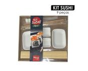 Conjunto Para Sushi Com 2 Pares De Hashi Palito + Enrolador E Acessorios 9 Pecas - Wincy