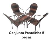 CONJUNTO PARADINHA FIBRA 5 PEÇAS jardim ária sala terraço