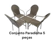 CONJUNTO PARADINHA FIBRA 5 PEÇAS jardim ária sala terraço