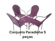 CONJUNTO PARADINHA FIBRA 5 PEÇAS jardim ária sala terraço