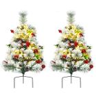 Conjunto Pathway Christmas Trees Goplus de 2 29 polegadas com luzes LED