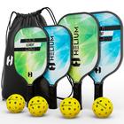 Conjunto Pickleball Helium Element, pacote com 4 pás e bolas