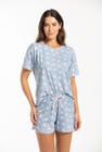 Conjunto Pijama Feminino Curto em Malha