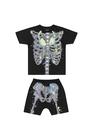 Conjunto Pijama Infantil em Malha Estampa de Esqueleto Fone Brilha no Escuro - Elian