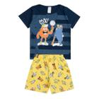 Conjunto Pijama Infantil Menino Em Algodão Cool Azul Marinho
