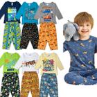 Conjunto Pijama Infantil Menino Longo Comprido Masculino Pijamas Infantis Manga Longa Algodão Juvenil Fechado Kids