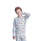 Conjunto Pijama Masculino Inverno Infantil Dino - com punhos