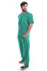 Conjunto Pijama Scrub Cirúrgico Hospitalar Verde Unissex, Tecido não precisa passar e seca muito rápido - Carmoni Uniformes