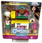 Conjunto Pizzaiola Chef Cozinha De Pizza Pizzaria - Acompanha Acessórios E Boneca Menina Chelsea Morena - Irmã Da Barbie - Mattel