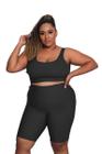 Conjunto Plus Size Academia Onça Poliamida BlackOut G1 G2 G3 PINA - PINA FitnessWear