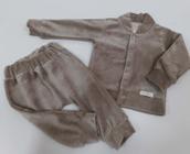 Conjunto Verde Infantil Inverno Plush Bebe Feminino Juvenil Frio