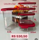 Conjunto policarbonato Clear Tuperware - 5 peças - Bea -