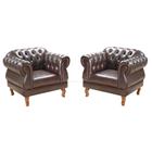 Conjunto Poltronas Chesterfield Elisabeth Via Encanto Courano Marrom