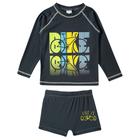 Conjunto Praia Infantil Bike Camuflada Chumbo Tip Top