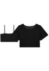 Conjunto Preto Blusa Top Infantil Lilimoon