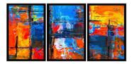 Conjunto Quadro Abstrato Pintura Moderno"