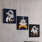 Conjunto Quadro Astronauta Tendência"