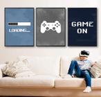 Conjunto Quadro Decorativo game on"