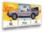 Conjunto Quadro Filme Devolta Futuro Delorean"