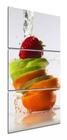 Conjunto Quadro Vertical Frutas Cozinha"