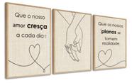 conjunto quadros Casal Frases"