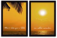 Conjunto Quadros Decorativos 2 peças 40x60 Sol e Mar