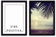 Conjunto Quadros Decorativos 2 peças 40x60 Vibe Positiva