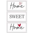 Conjunto Quadros Decorativos 3 peças 15x30 Home Sweet Home