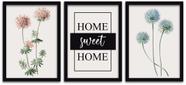 Conjunto Quadros Decorativos 3 peças MDF 20x30 Sweet Home