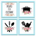 Conjunto Quadros Decorativos 4pç 20x20 Paixão por Cozinhar 2