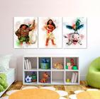 conjunto quadros Disney Princesa Moana"