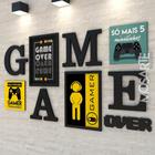 Conjunto Quadros E Letras - Game Over