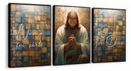 conjunto quadros Frases Motivacional Jesus Cristo"