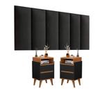 Conjunto Quarto Com 2 Mesas De Cabeceira Slim E 1 Painel De Cabeceira 1,60 - Cores Diversas - Lojas G2 Móveis