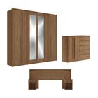 Conjunto Quarto Completo Com Espelho Sydney Jatoba - CasaH