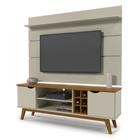 Conjunto Rack e Painel Prism para Tv de até 60" Off White Cumaru Patrimar