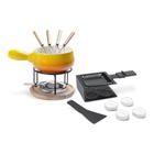 Conjunto Raclette Preto Jogo Fondue 16 Peças Brinox