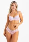 Conjunto Rendado Bicolor Com Tanga Toda em Renda Romance St Madame